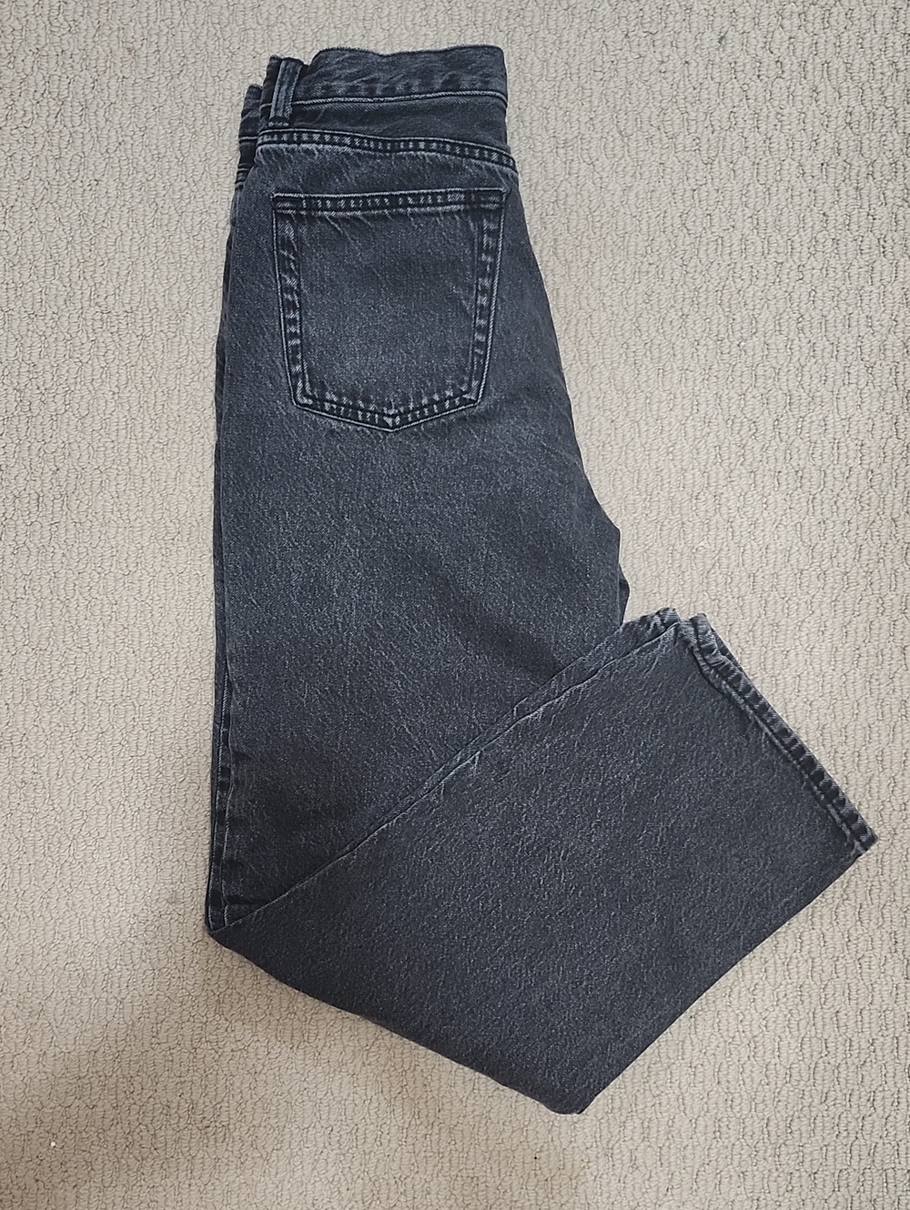 GU (UNIQLO Japan) Black/Grey High-Waist Jeans, Size 25 Waist, EUC 👖 (Worn Once)